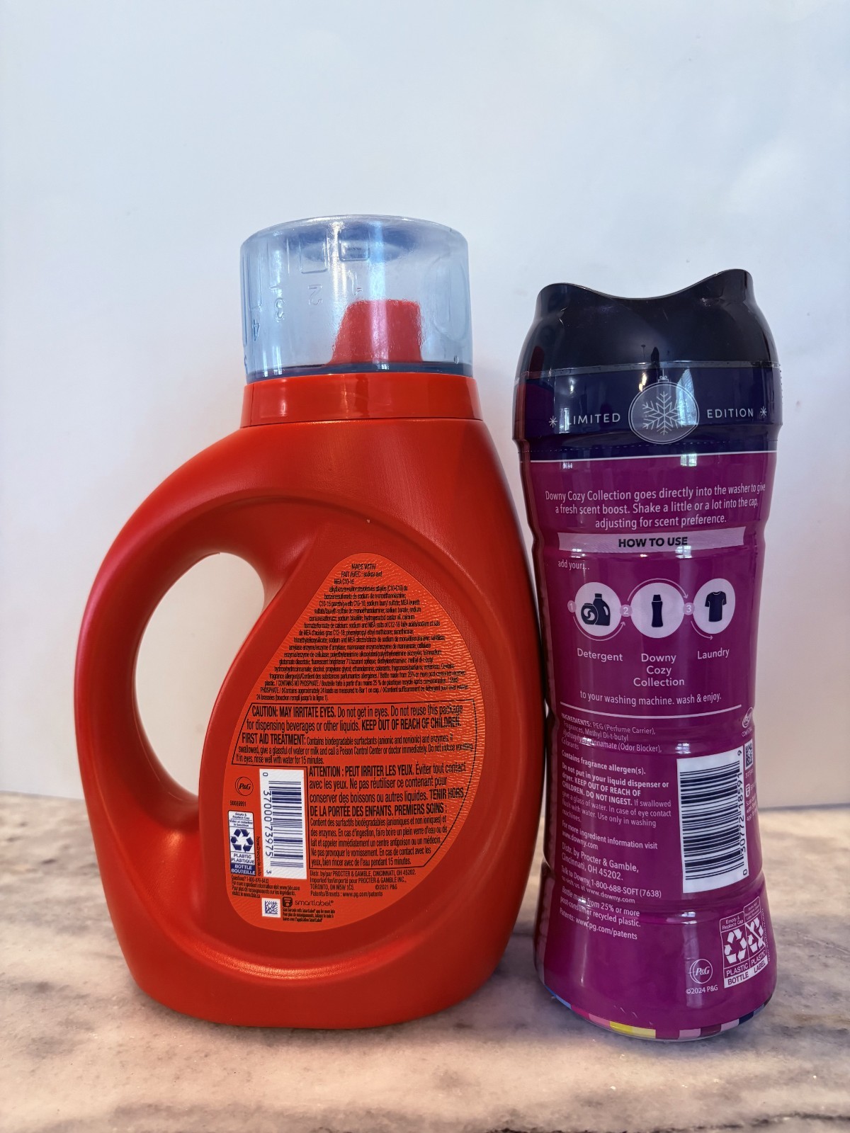 Tide with Downy 37 oz + Downy Snowberry Cosy In-Wash Scent Booster Bundle
