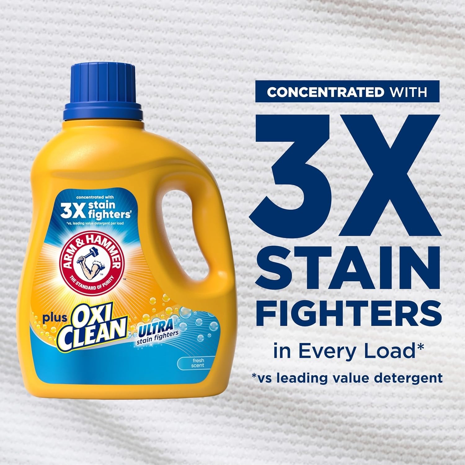 Concentrated Plus OxiClean Liquid Detergent – 74 Loads, 96.2 Fl Oz, Fresh Scent