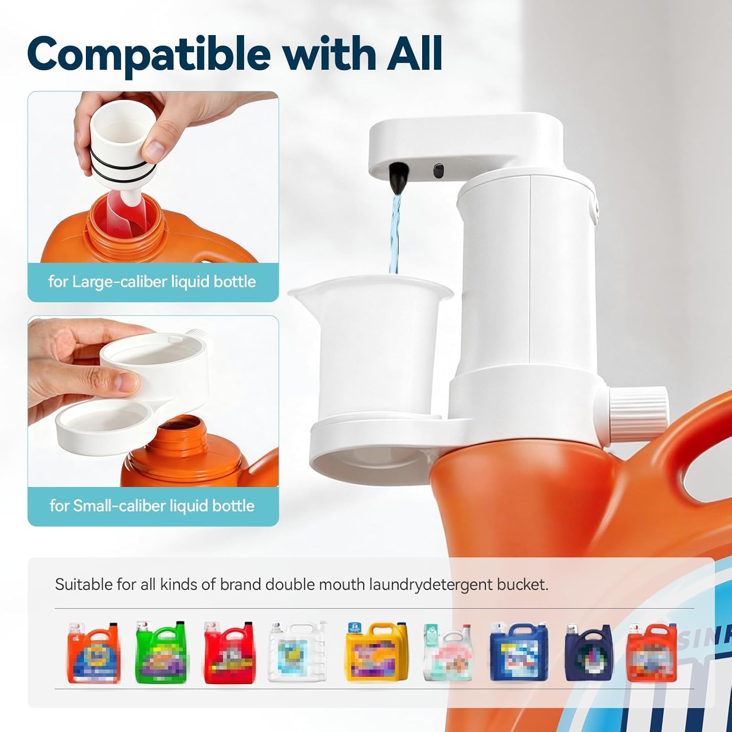 Electric Laundry Detergent Dispenser, Automatic Laundry Dispenser for Liquid