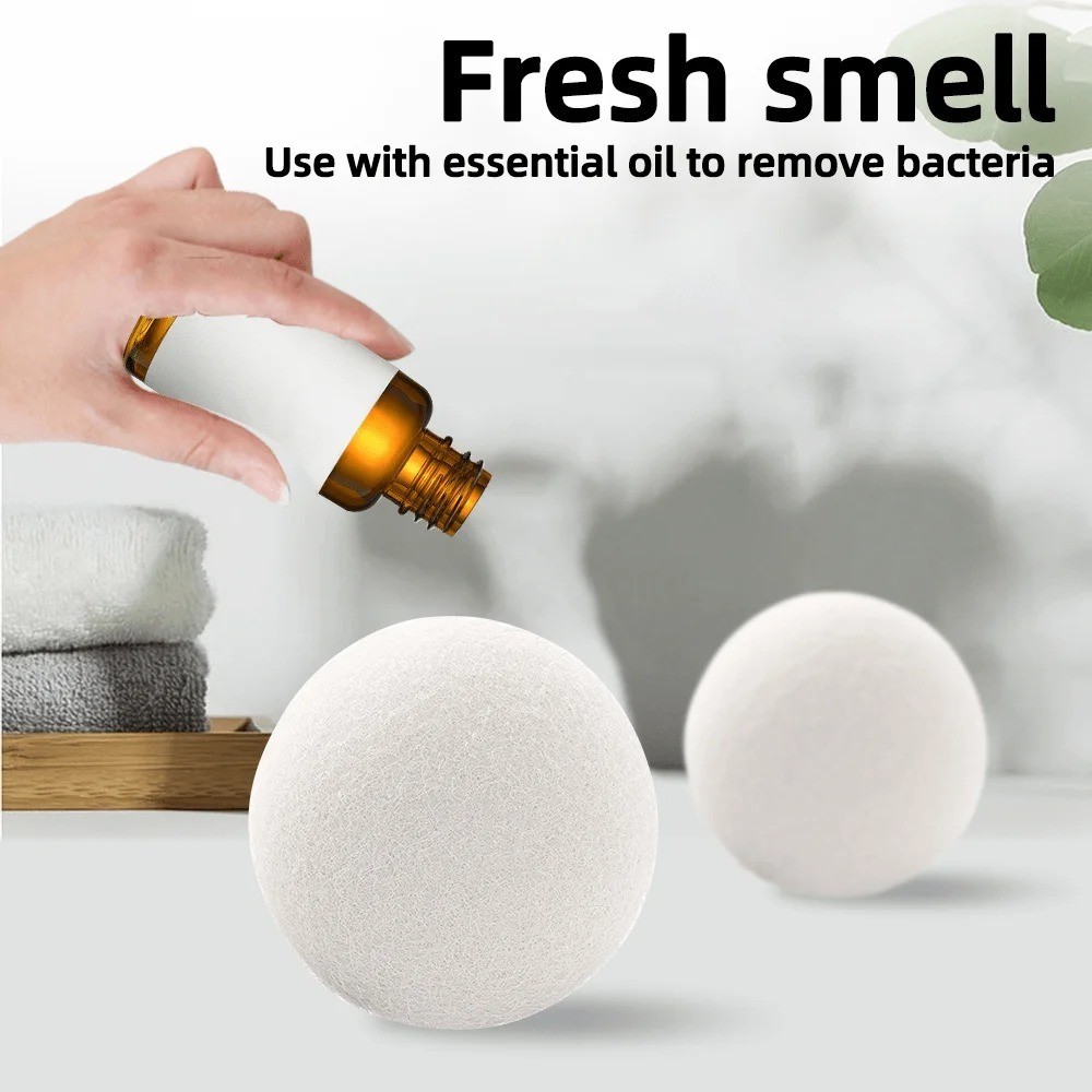 Wool Dryer Balls Reusable Natural Fabric Softener Laundry Washing Machine