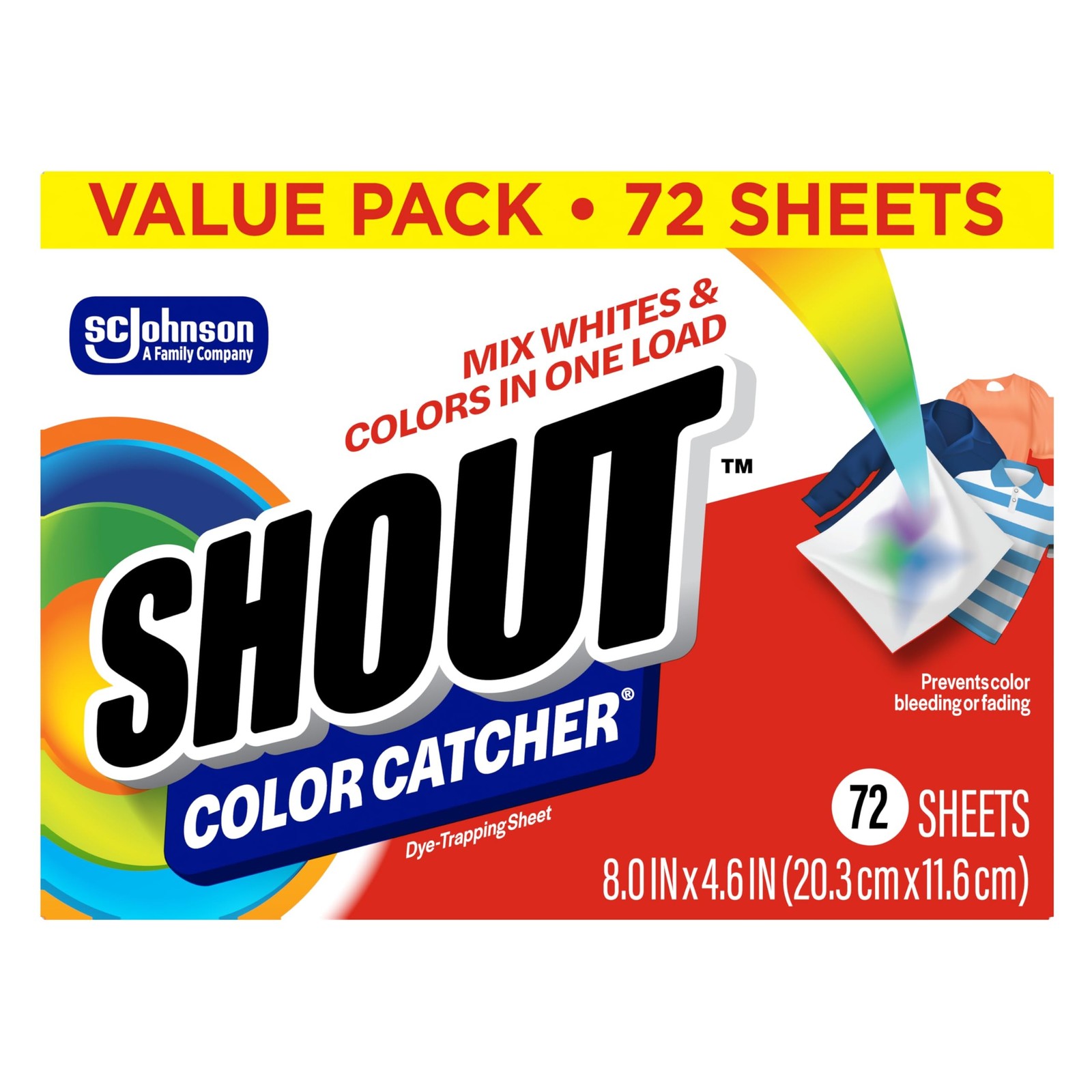 Shout Color Catcher Sheets for Laundry, Maintains Clothes Original Colors, 72…