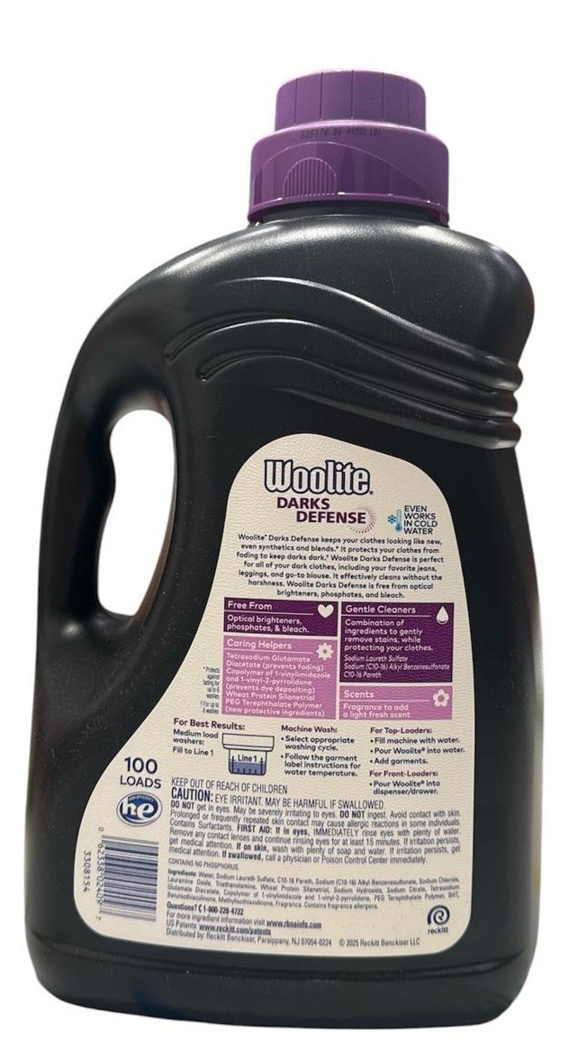 Woolite Dark Liquid Laundry Detergent – Midnight Breeze Scent, 150 oz (100 Loads