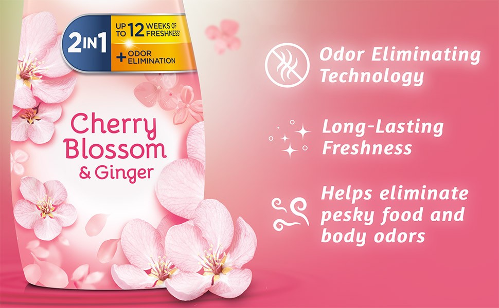 Crystals In-Wash Scent Booster, Fresh Cherry Blossom, 21 oz (Pack of 4),
