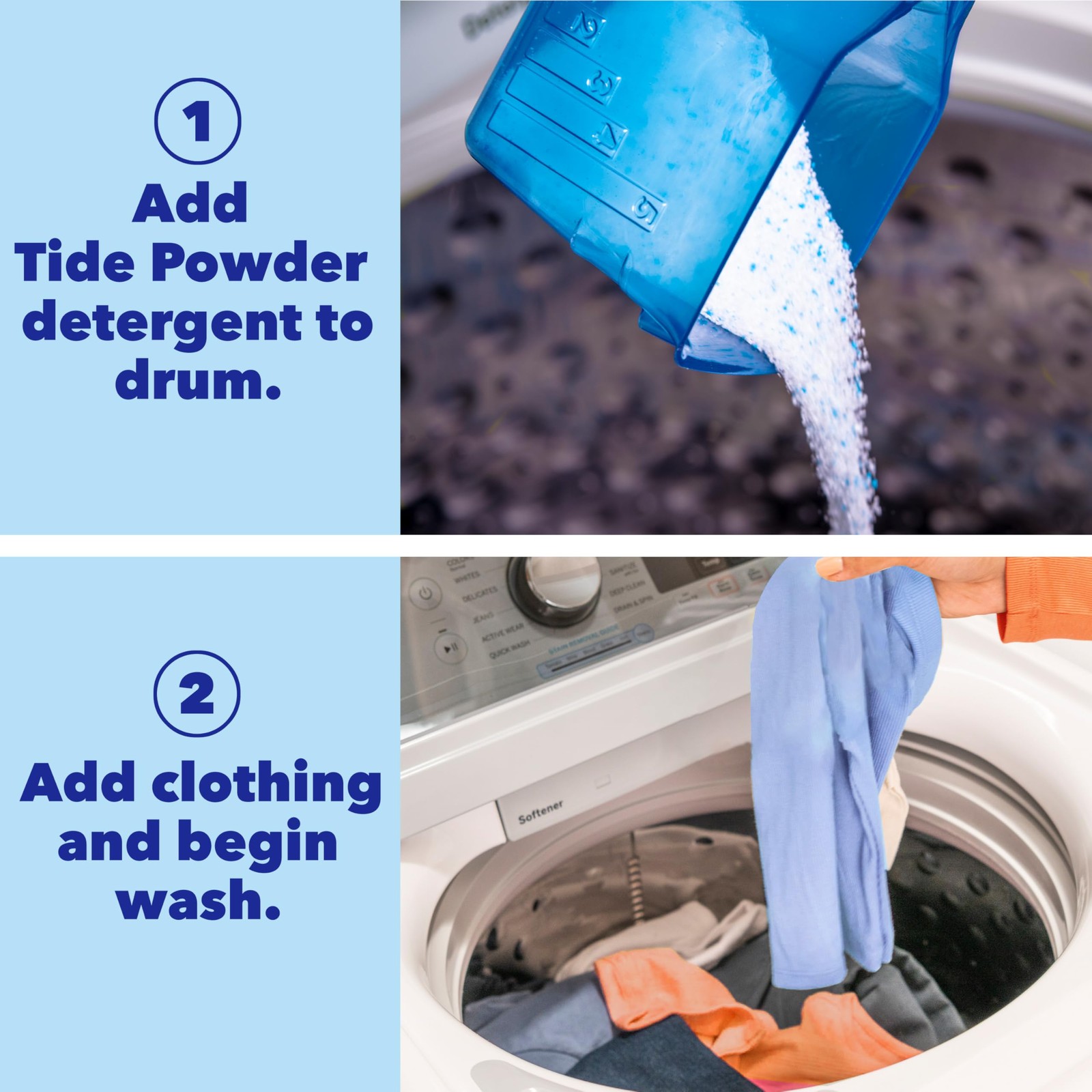 Tide Clean and Gentle Powder Laundry Detergent, Unscented, 68 Loads, 77 oz