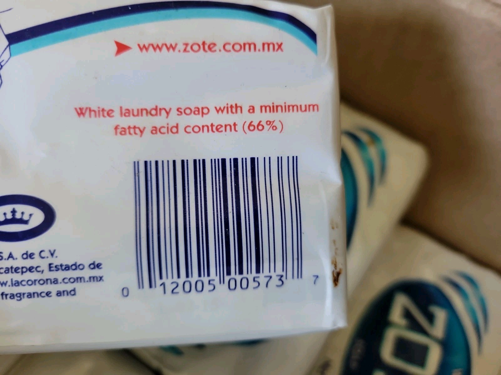 19 Bars Zote White Laundry Bar Soap 13 oz Detergent Stain Remover