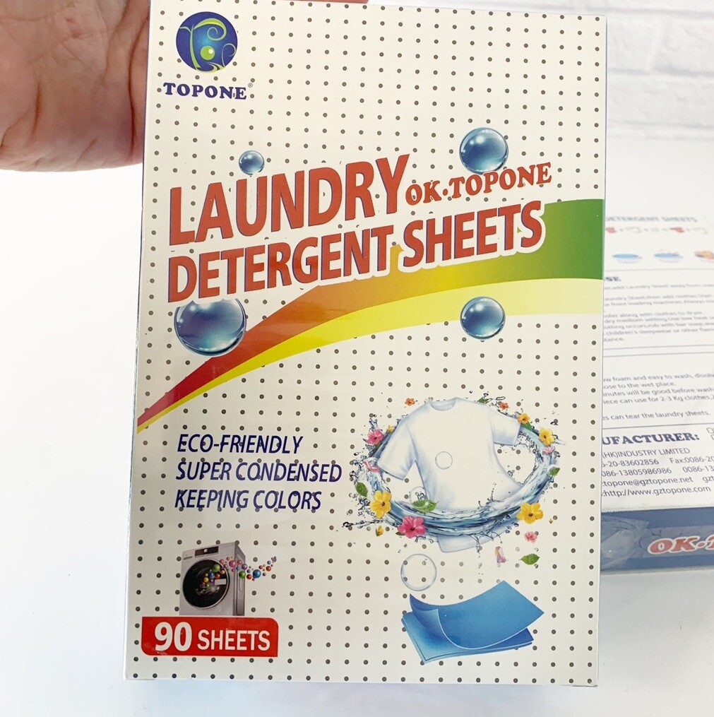 Laundry Detergent Sheets Ultra Concentrated Laundry Strips 90 Sheets Set of 2