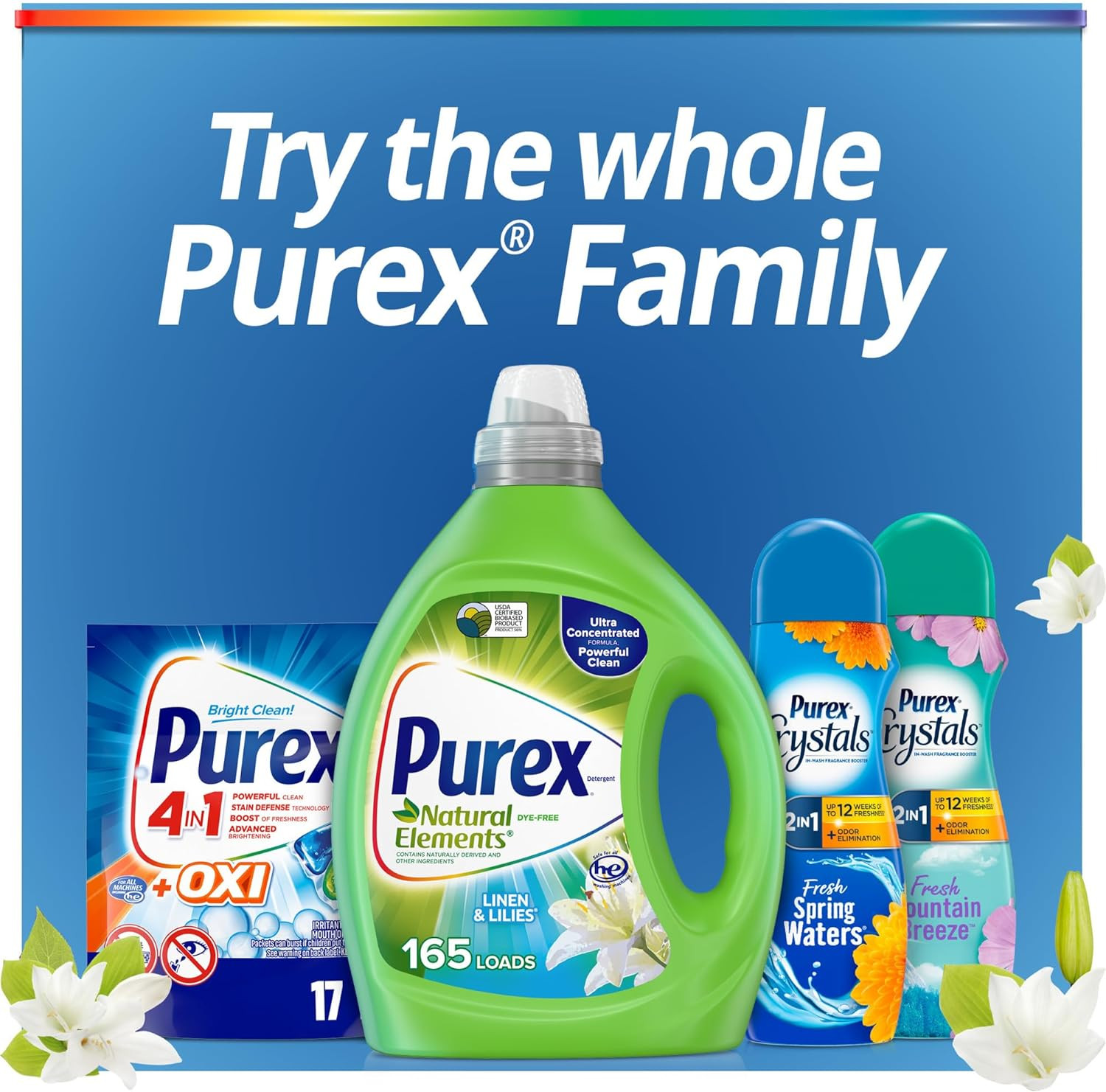 Liquid Laundry Detergent, Ultra Concentrated, Natural Elements 82.5 Oz 165 Loads