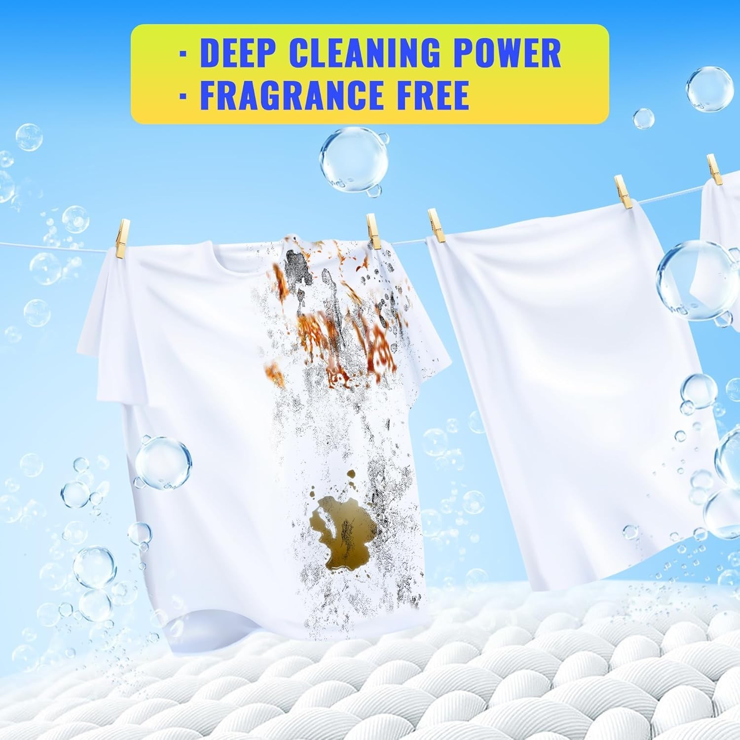 Plastic-Free Laundry Detergent Strips – 50 Unscented Sheets for Sensitive Skin