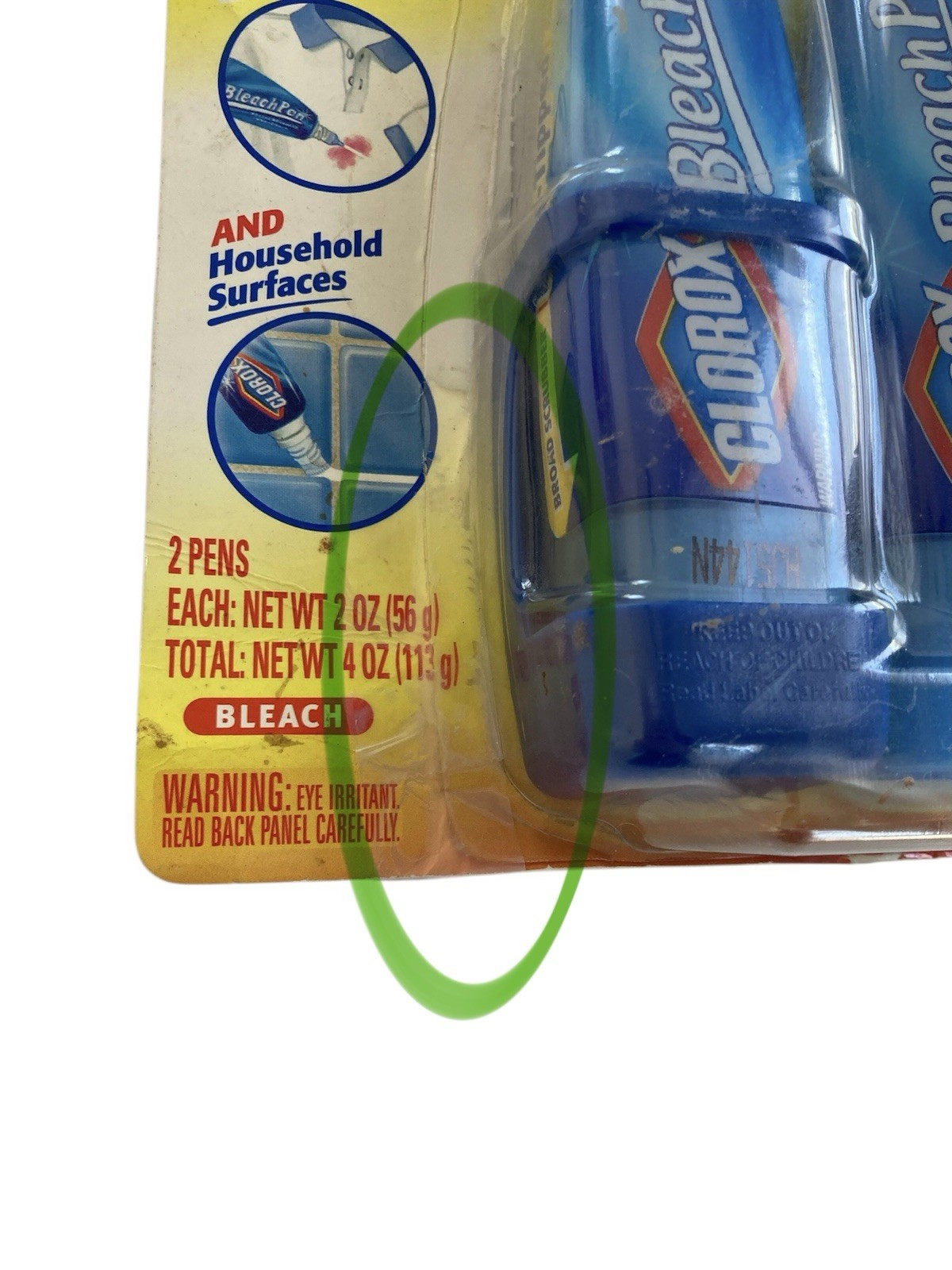 Clorox Bleach Pen Gel 2 Pack with Bonus Magnetic Holder – OPEN BOX UNUSED