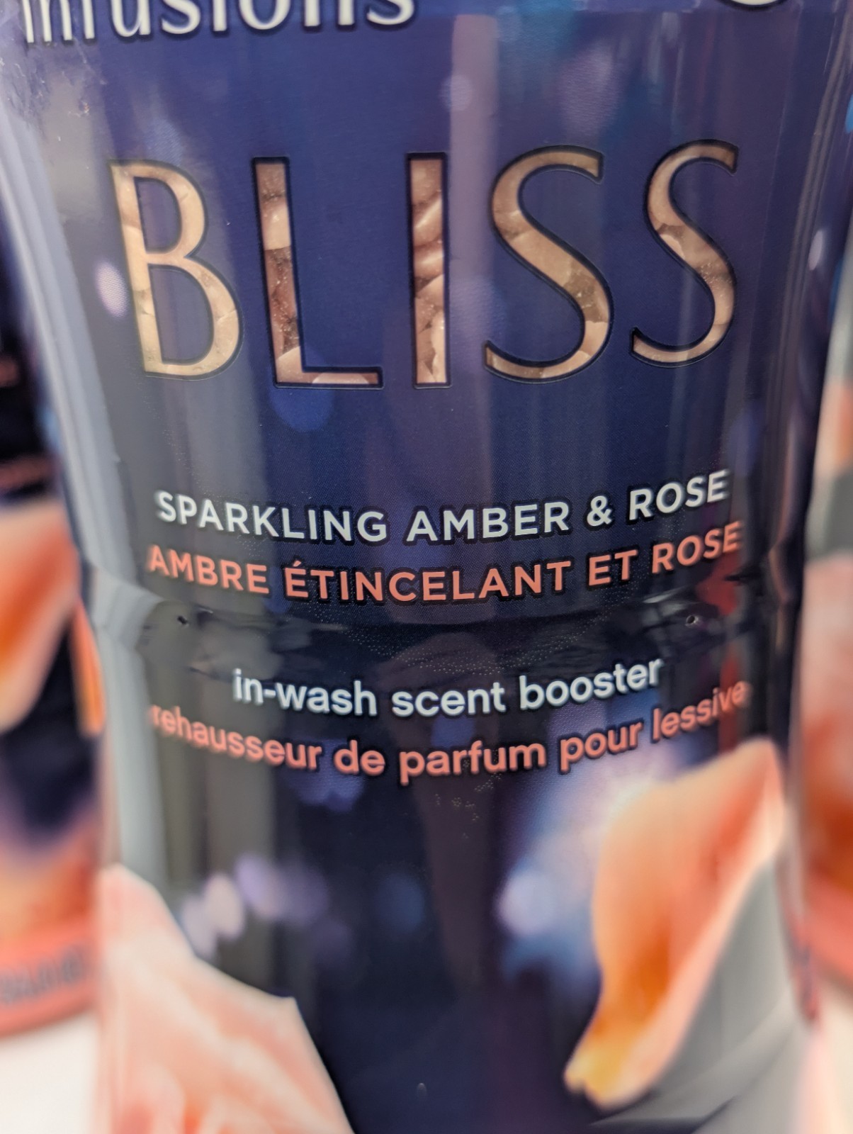 LOT of 3 Downy Infusions Bliss Scent Booster Sparkling Amber & Rose 24 oz Sealed