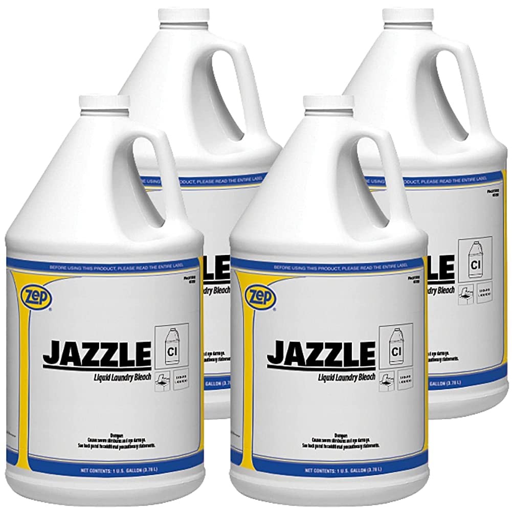 Zep Jazzle Liquid Chlorine Bleach – 1 Gallon (Case of 4) 540824 – For Use In