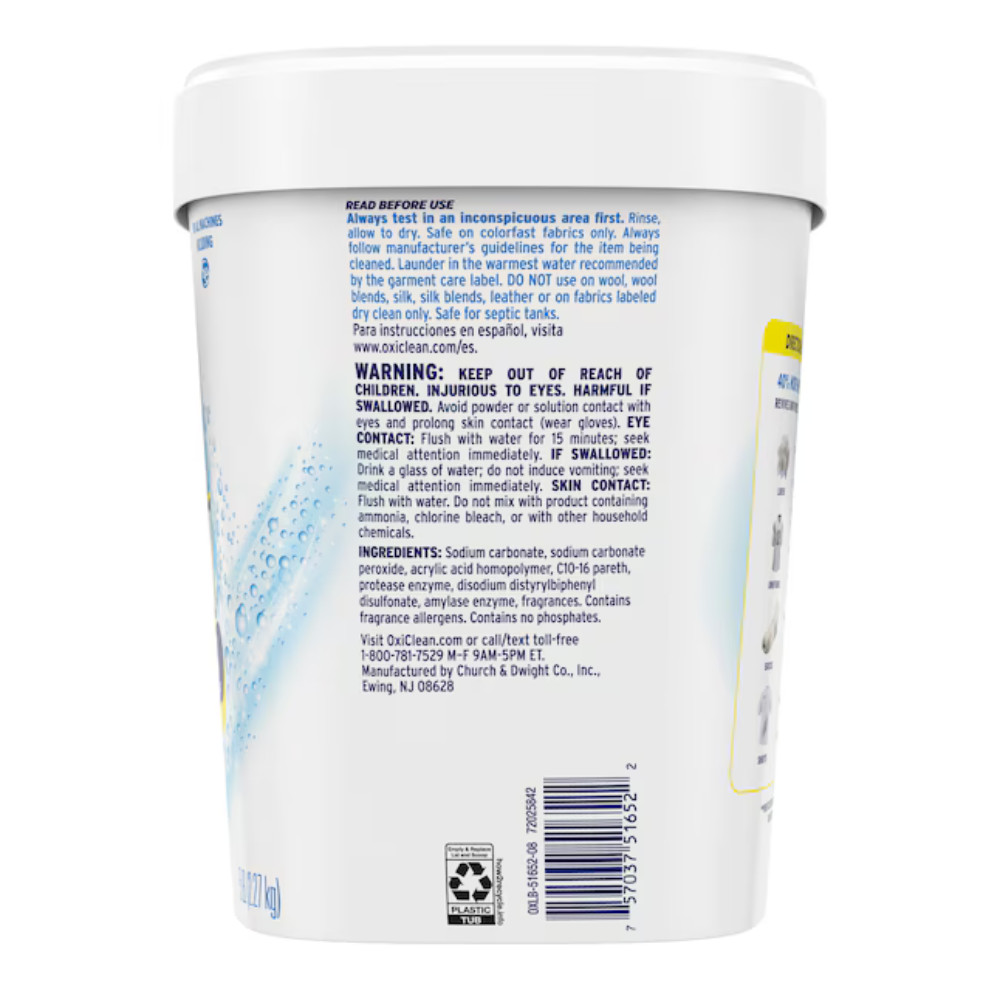 (3 Pack) OxiClean White Revive Laundry Whitener, Stain Remover Powder, 5 lb, New