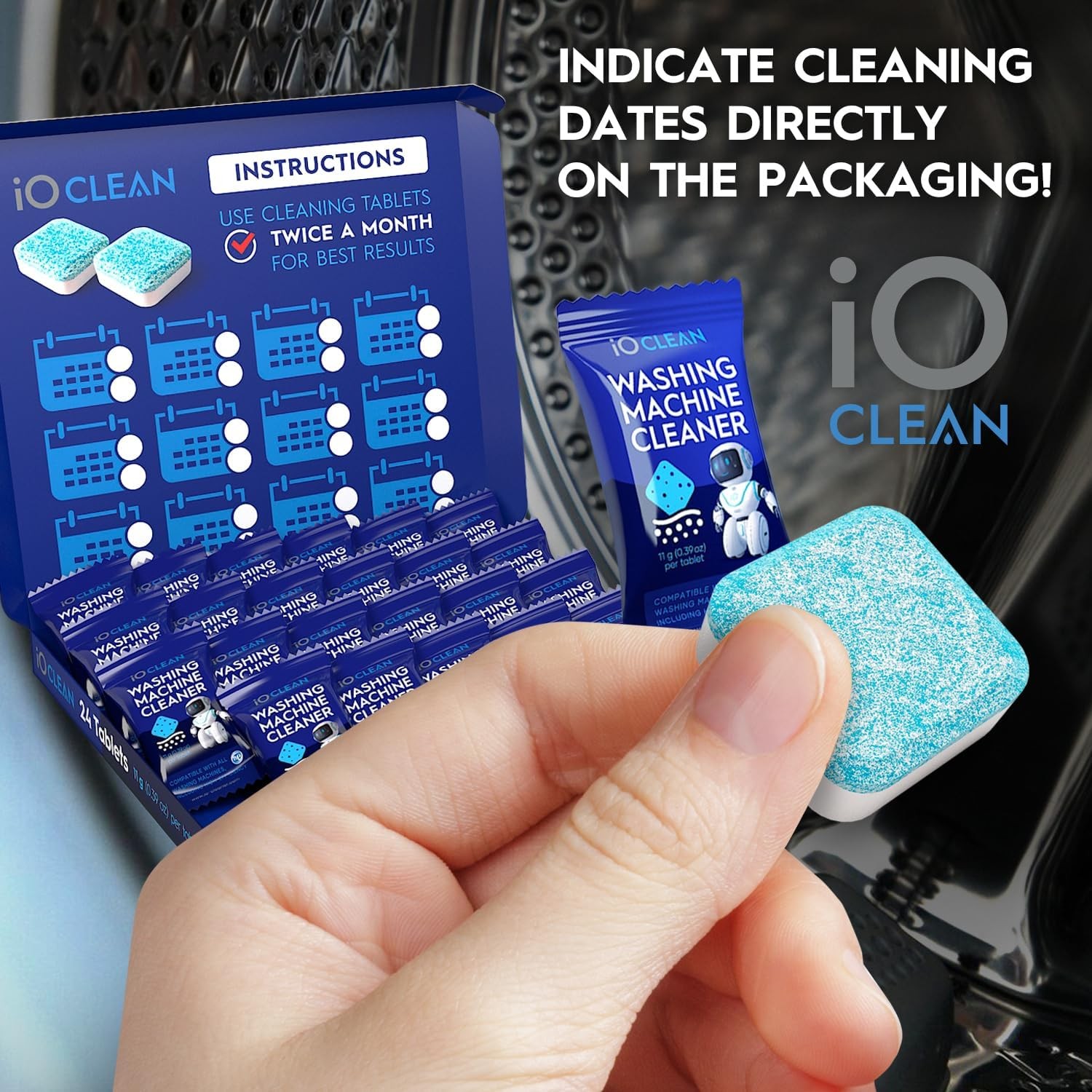 Washing Machine Cleaner and Descaler Tablets 24 Pcs – Deep Clean and…