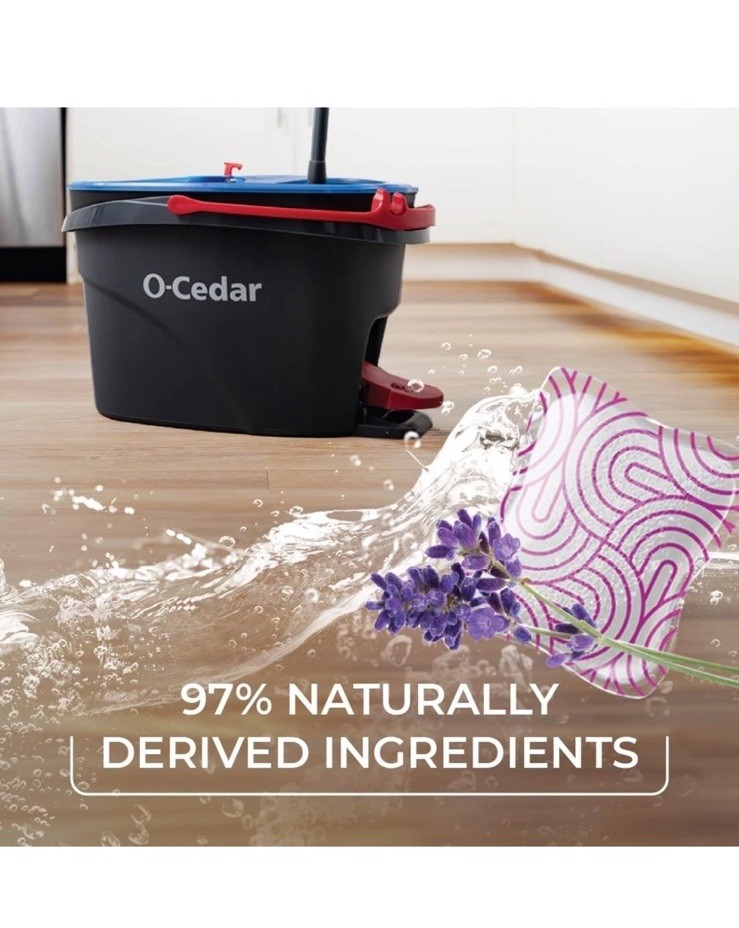 6 O-Cedar PACS Hard Floor Cleaner, Lavender Scent 10 Count Per Pack. 60 Pods