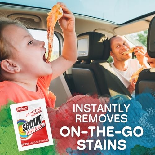 Shout Wipe & Go Instant Stain Remover Wipes – 12 Count (Pack of 6) – 72 Total