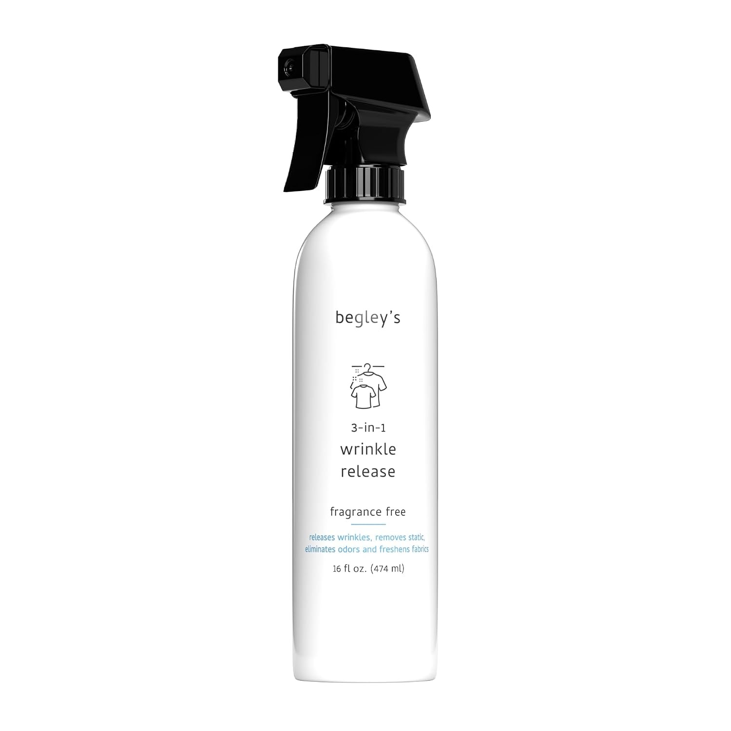Fragrance-Free 3-in-1 Wrinkle Remover Quick Fix Static Cling Remover 16 Fl Oz