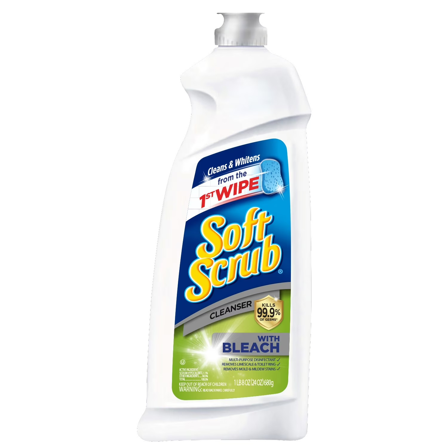 Soft Scrub with Bleach Cleaner 24 oz Bathroom & Kitchen Surface Cleaner