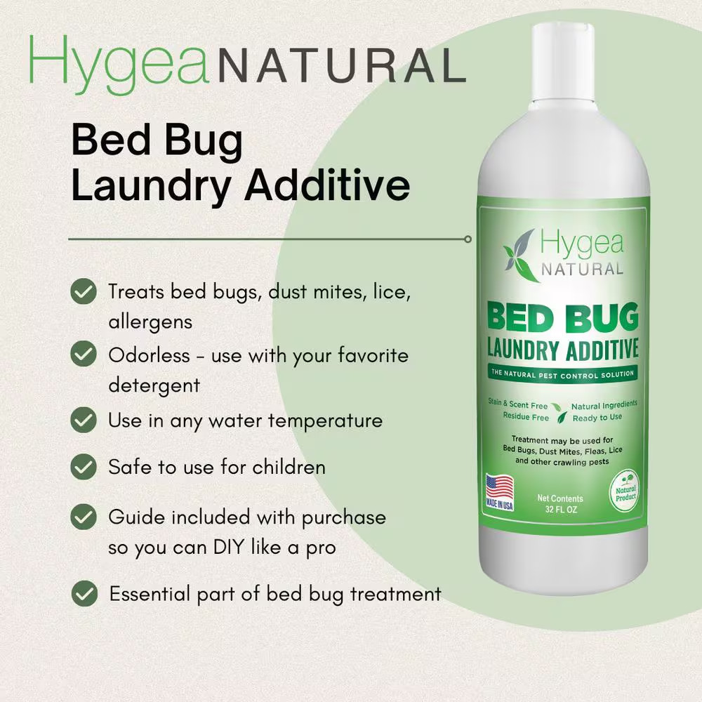 Lice and Bed Bug Laundry Additive 128 Oz. Non-Toxic, Odorless, Family Safe Insec