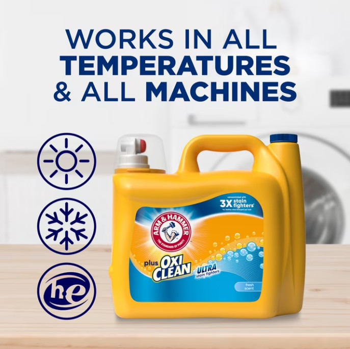 ARM & HAMMER Plus OxiClean Ultra Stain Fighters Detergent 158.6 fl oz