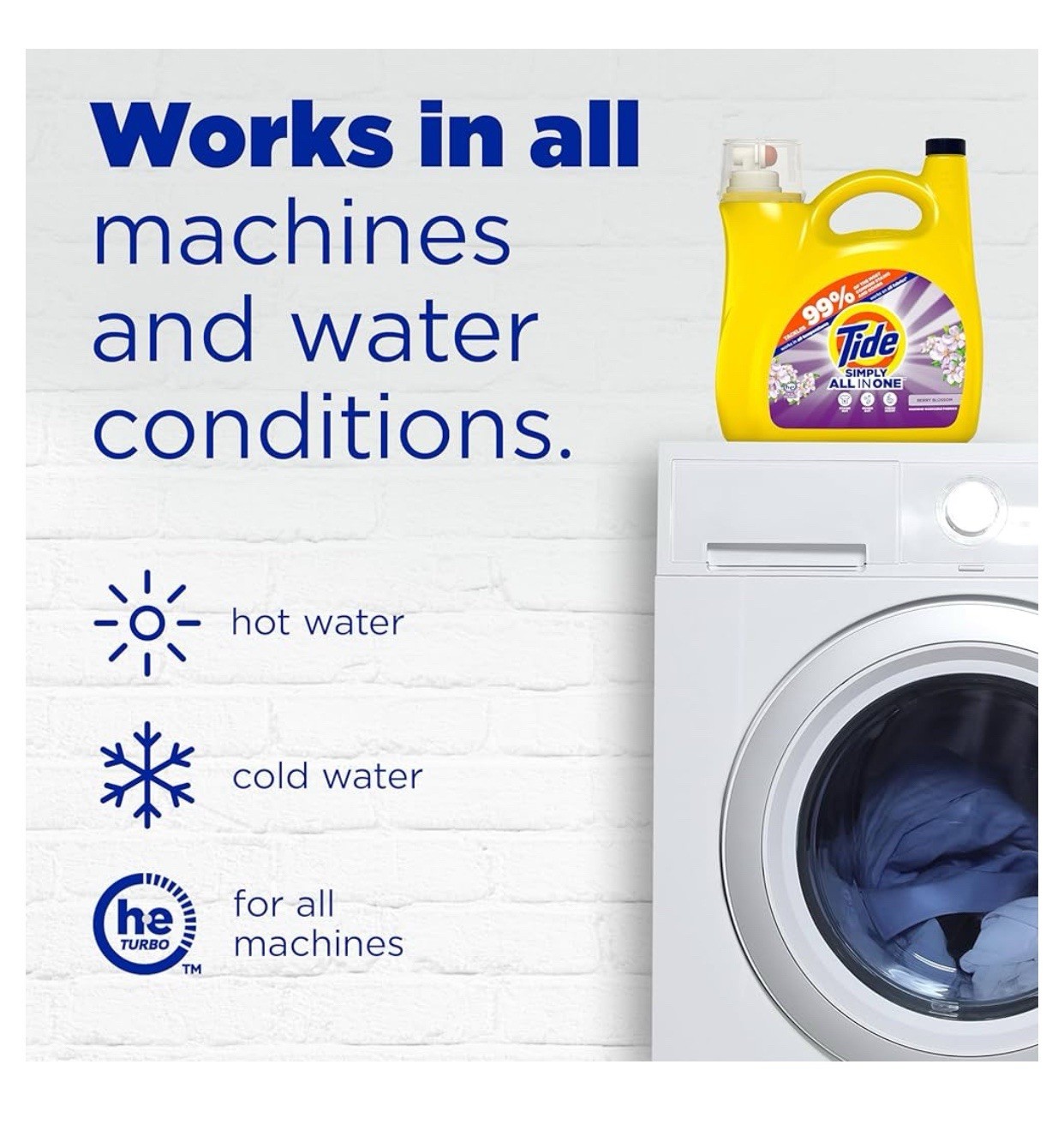 Tide Simply 🌸 All-In-One Liquid Laundry Detergent, 89 Loads, 117 fl oz