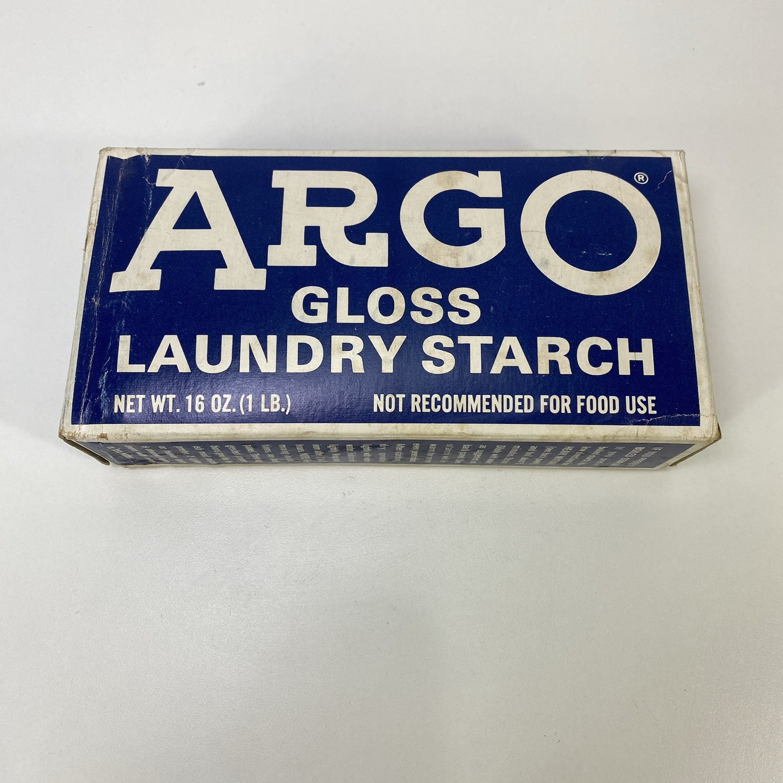 ARGO Powdered Gloss Laundry Starch – Blue Box – 16 oz (1 lb) – NOS Sealed