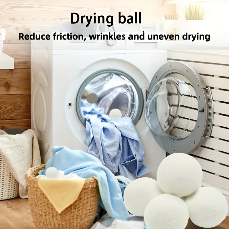 Wool Dryer Balls Reusable Natural Fabric Softener Laundry Washing Machine