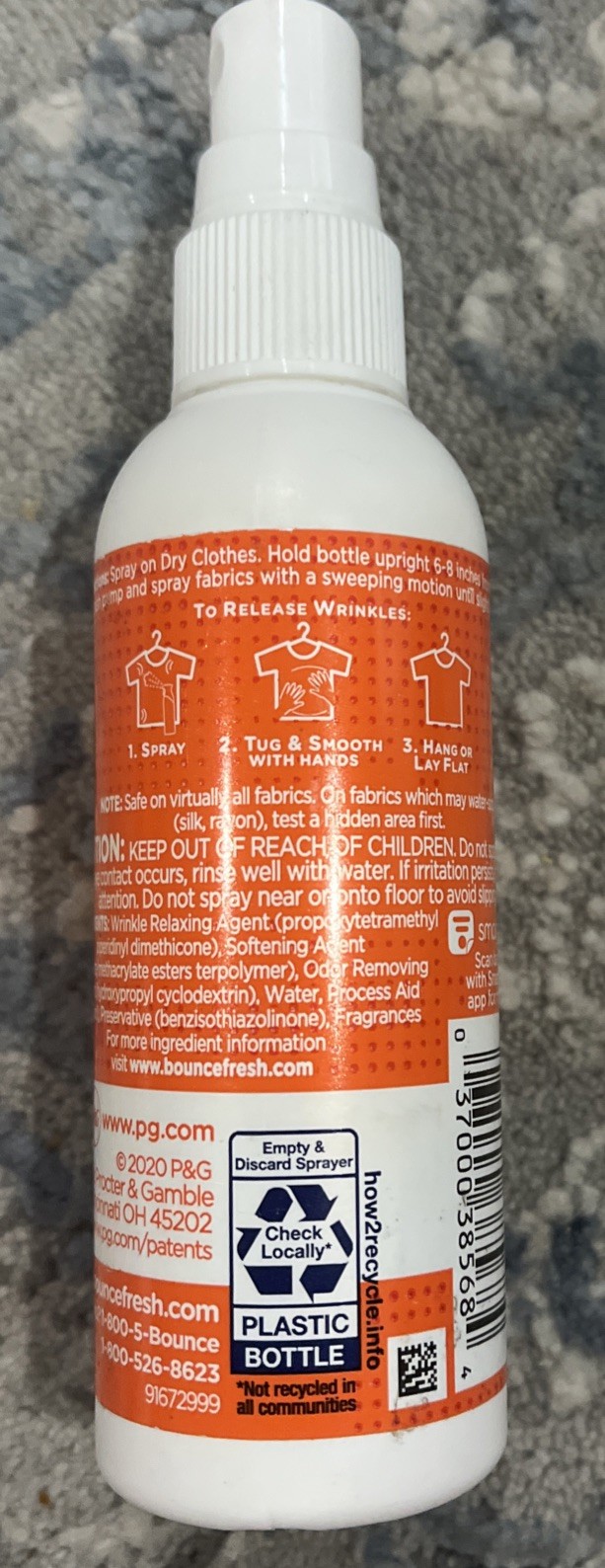 Bounce 3 in 1 Anti Static & Instant Wrinkle Release, Odor 3 Fl Oz – 10 Pack