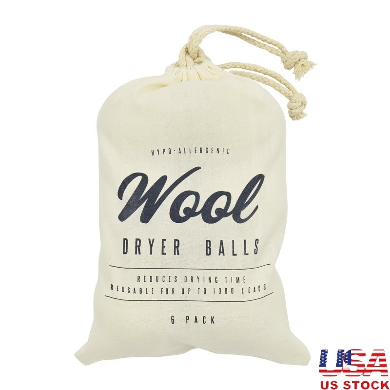 Wool Dryer Balls Chemical Free Natural Alternative to Dryer Sheets 6 Pack New