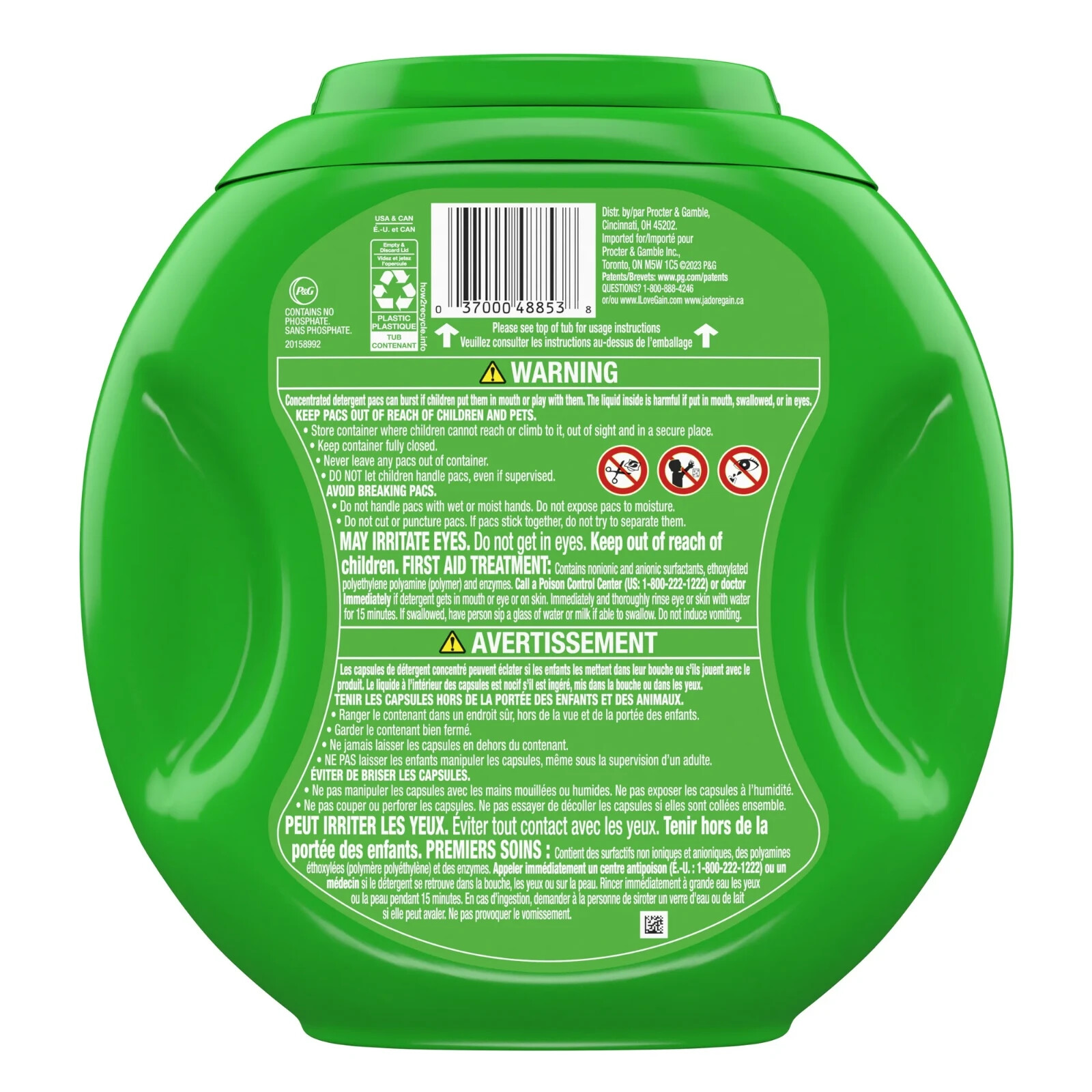 (3pack) Gain Flings 3-in-1 Oxi Boost and Febreze Pacs, Original Scent, 60 Count