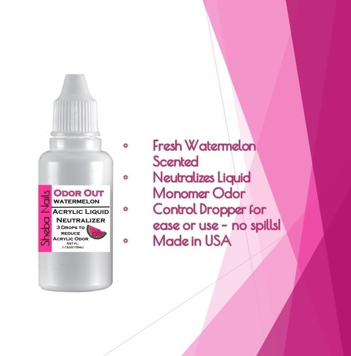 Convenient 1/2oz Watermelon Scent Acrylic Liquid Drops – Odor Control Solution