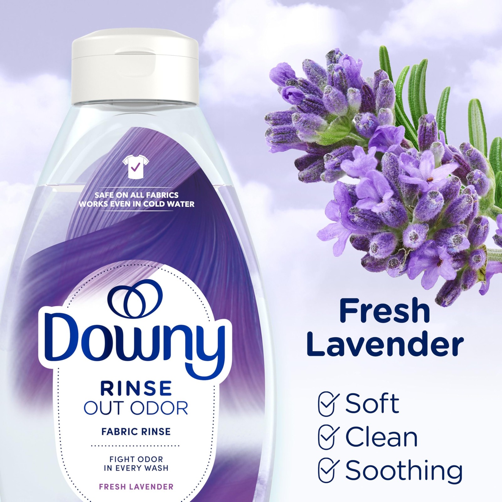 Downy RINSE & REFRESH Laundry Odor Remover and Fabric 48 Fl Oz (Pack of 1)