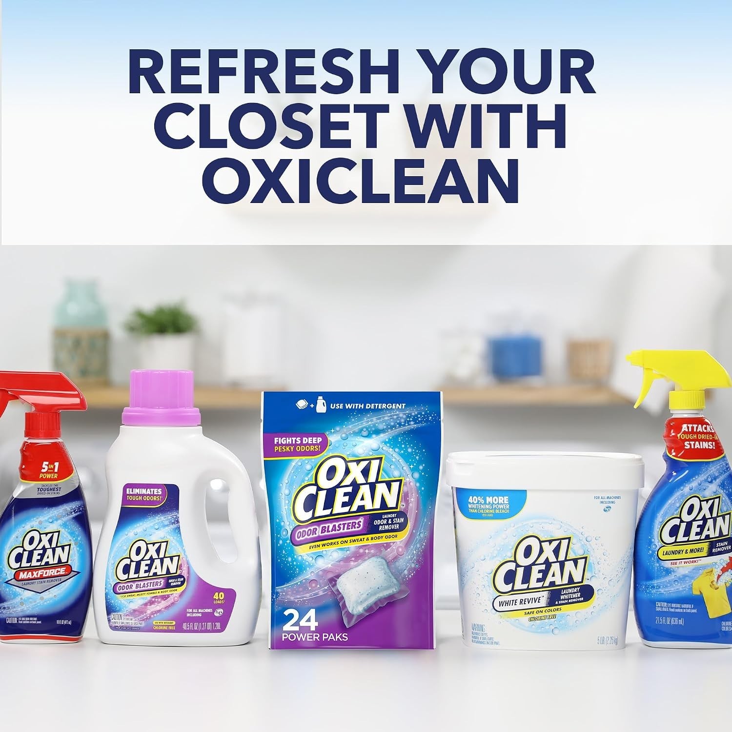 Odor Blasters Odor and Stain Remover Laundry Power Paks, 24 Ct | Eliminates T…