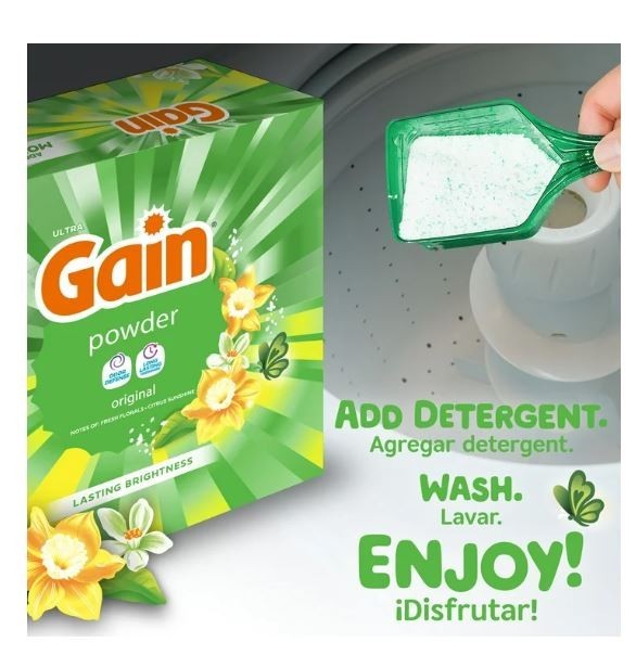 Gain Powder Laundry Detergent, Original Scent, 154 oz, 167 Loads
