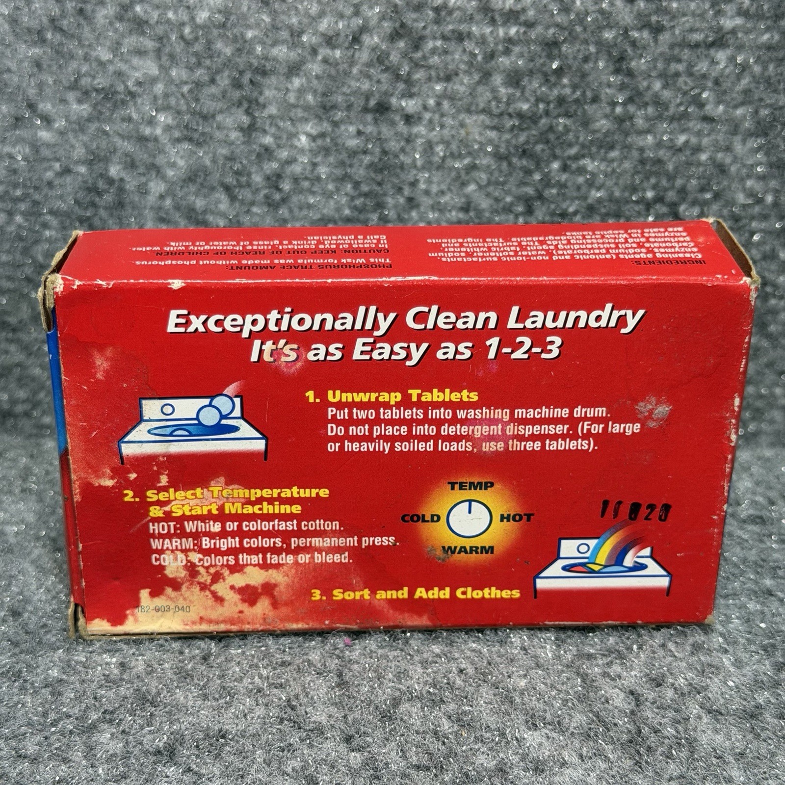 Wisk Dual Action Tablets Laundry Detergent 2 Pack Discontinued 2000 – Rare – OS