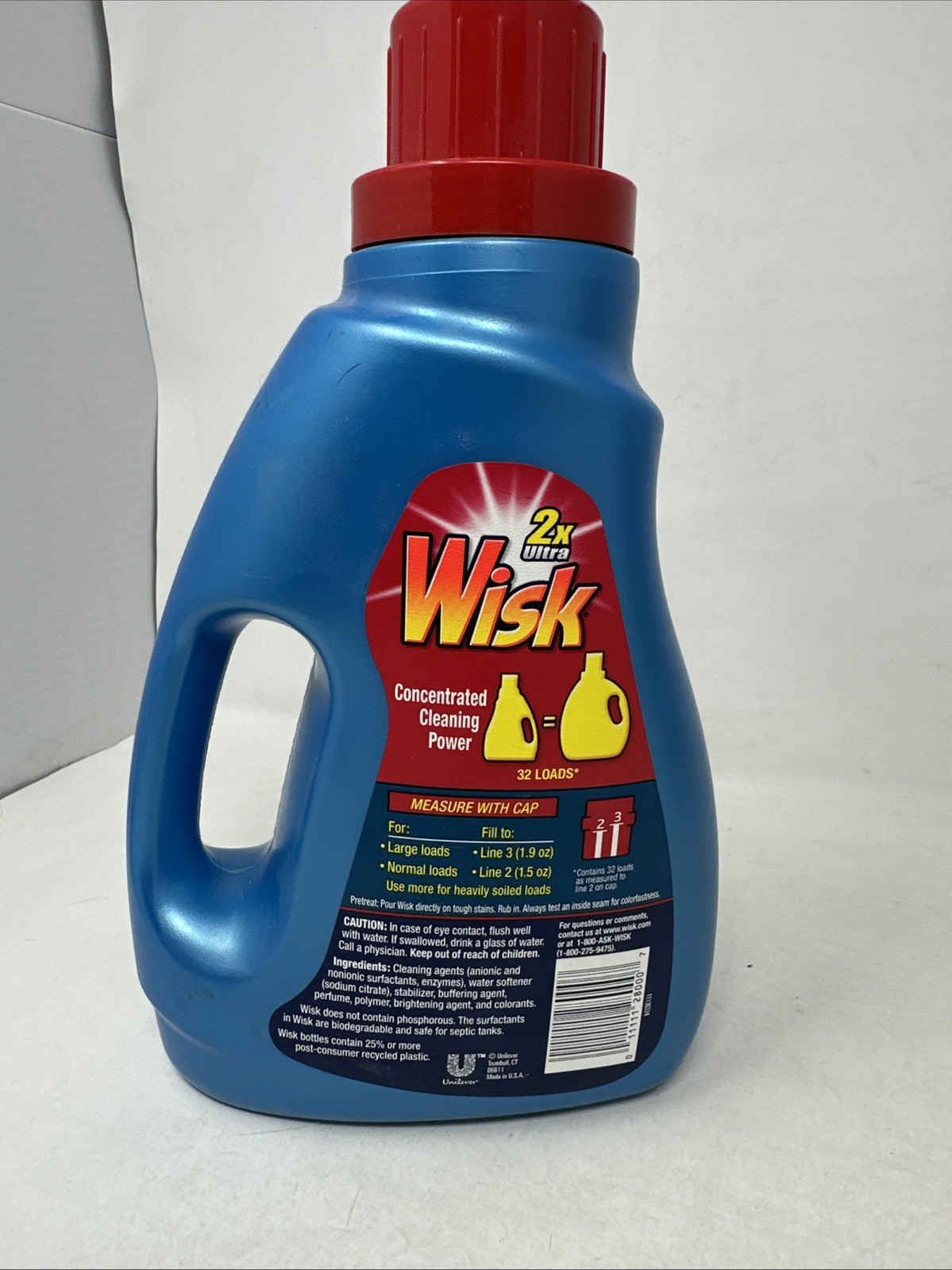 Wisk 2x Ultra Original Clean Liquid Laundry Detergent 32 Loads Discontinued HTF