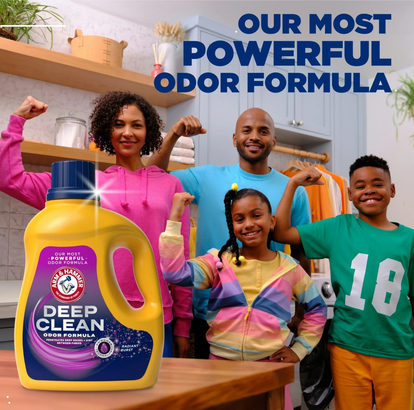 ARM & HAMMER Deep Clean Odor Control Liquid Detergent, 102 oz, 68 Loads