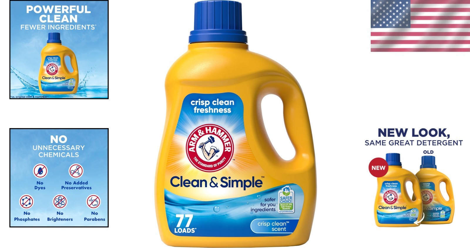 100.5 Fl Oz Clean & Simple Concentrated Detergent – Dye, Bleach & Phosphate Free