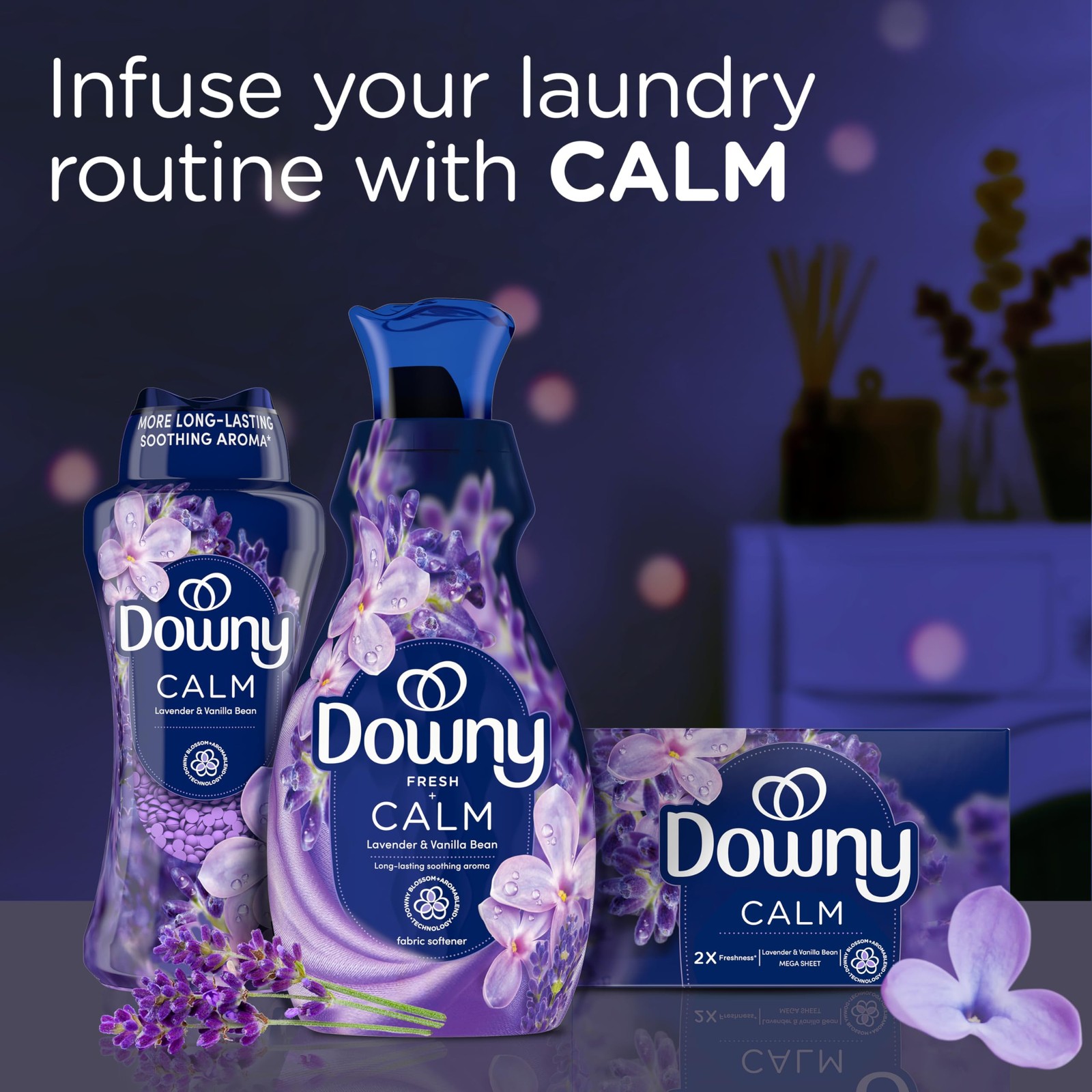 Ultra Soft Fabric Softener Liquid Lavender & Vanilla Bean 56 fl oz 83 Loads Calm