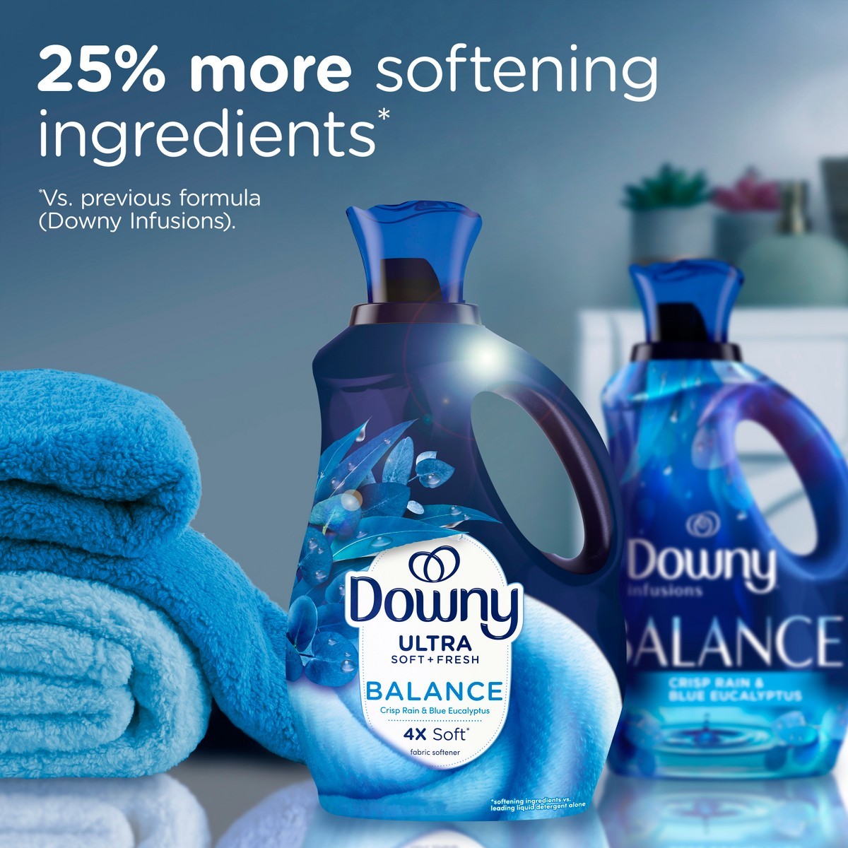 Soft + Balance Crisp Rain & Blue Eucalyptus Liquid Fabric Softener – 93fl oz