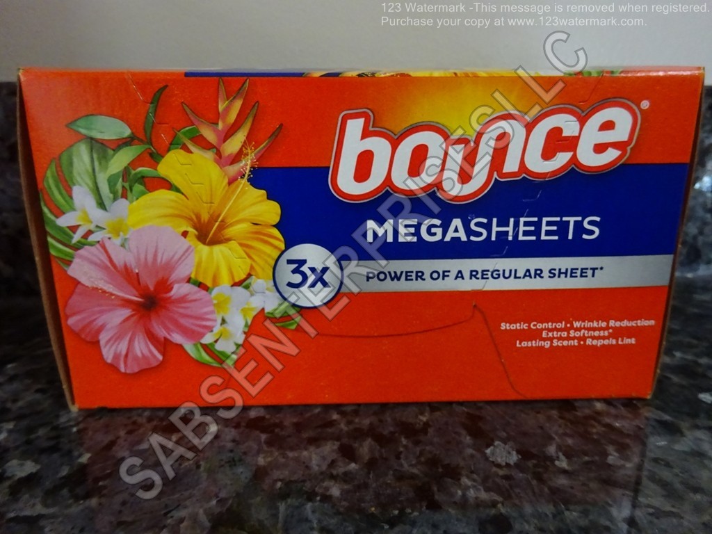 240 Bounce PARADISE BLOSSOM MEGASHEETS Softener Dryer Sheets (3 boxes 80 each)