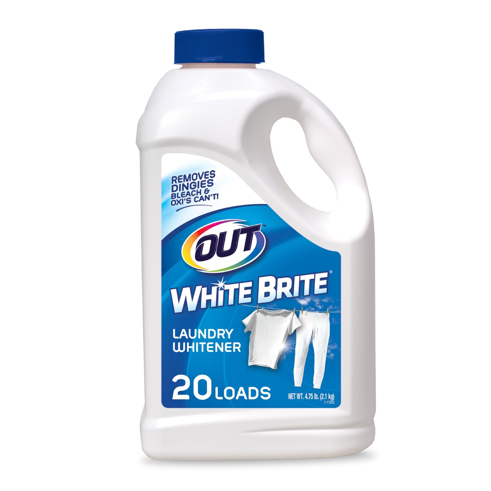 OUT White Brite Laundry Whitener, Clothes 76 Ounce (Pack of 1),