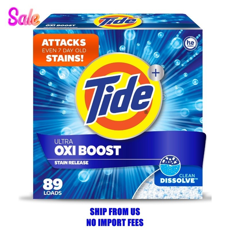 Tide Laundry Detergent Plus Ultra Oxi Powder, 73 Loads, 114 oz