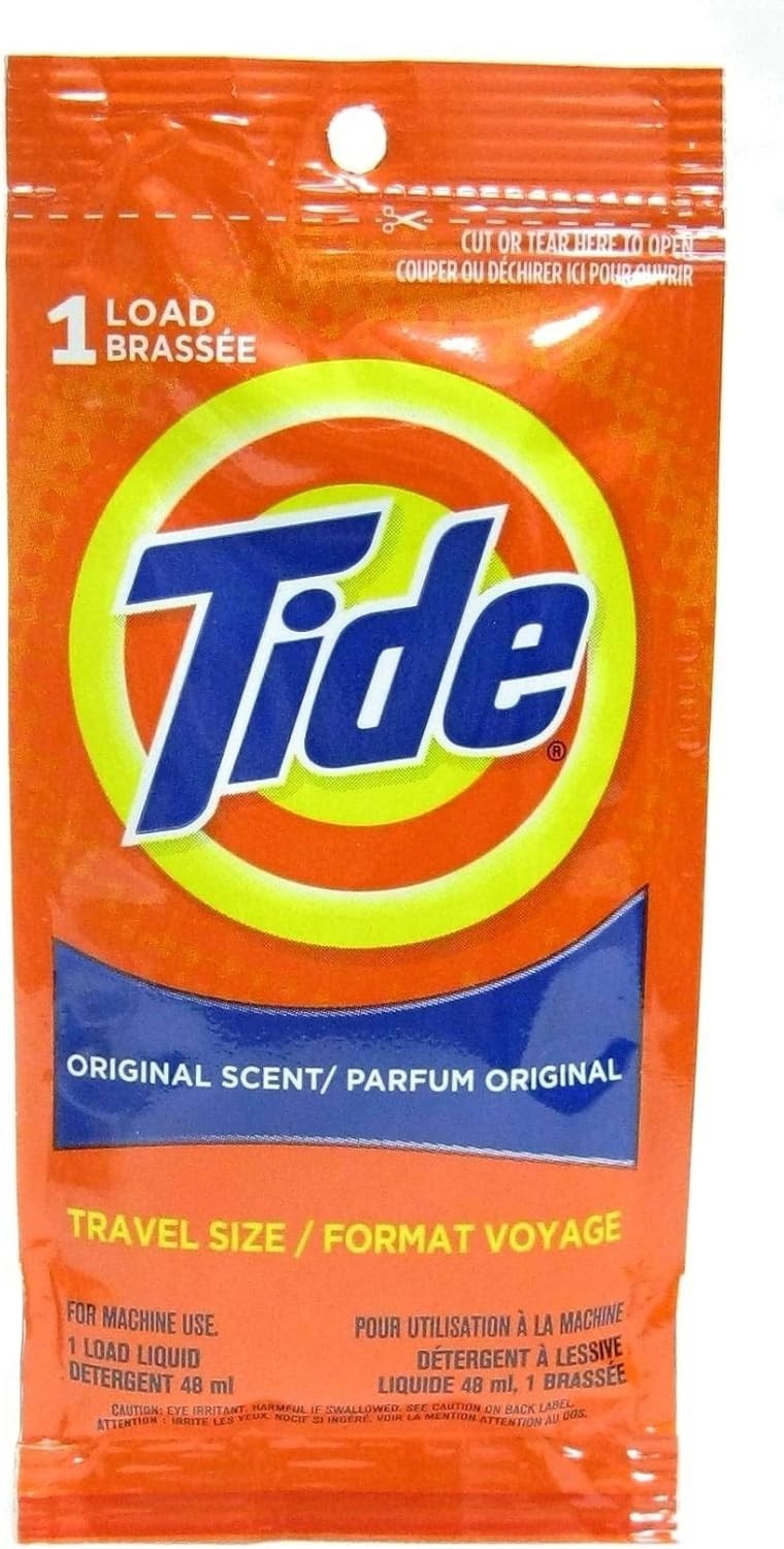 Tide Single Machine Load Original Scent Detergent Liquid 24 per case Travel