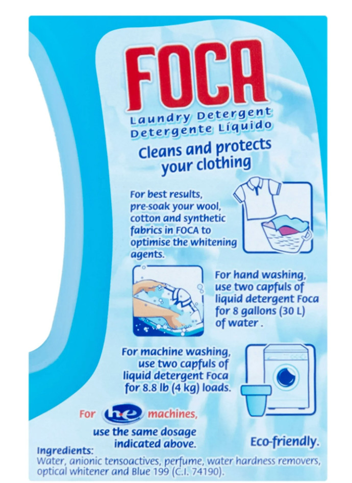 Foca Detergent Liquid 1 Litre (33.8 oz)