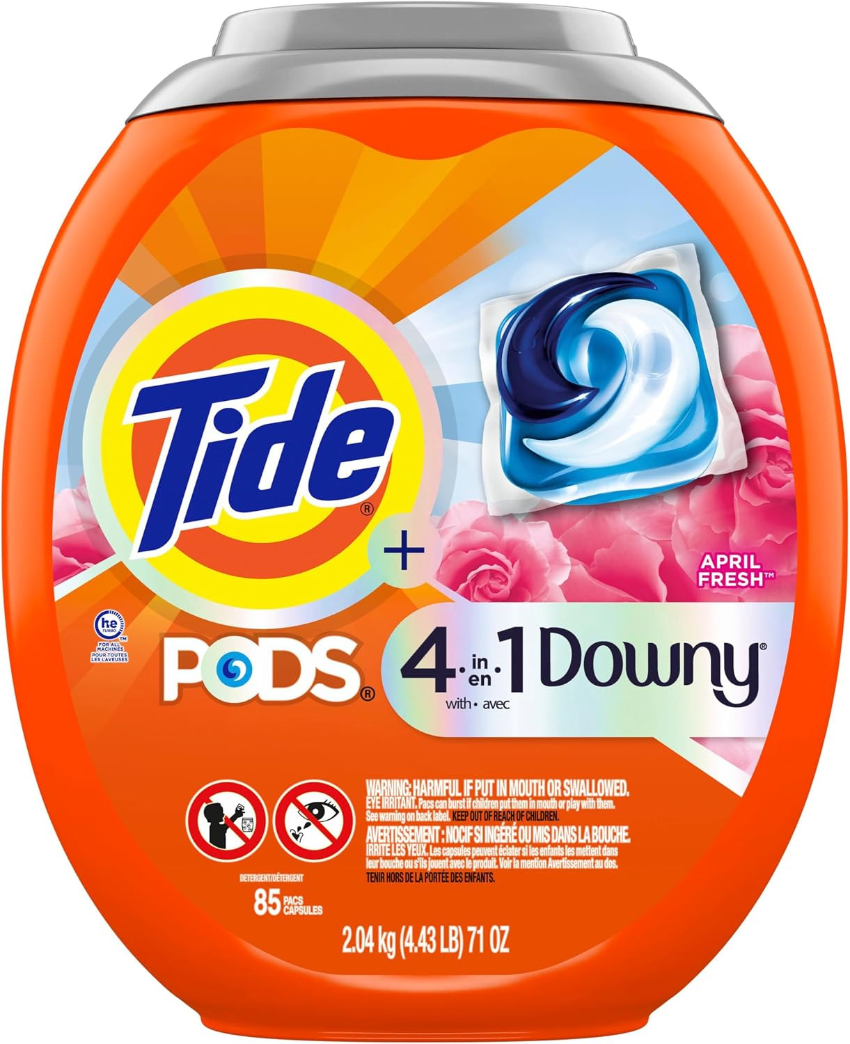 Tide PODS Laundry Detergent Soap with Downy 4-In-1 Stain Remover Freshness Softn