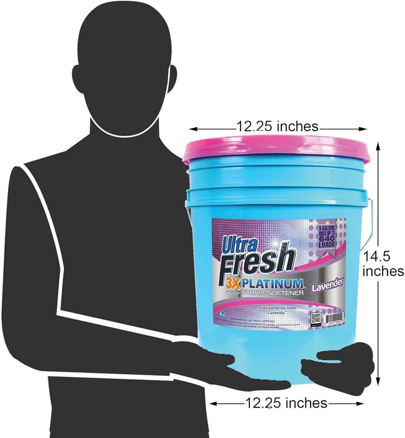 Platinum Fabric Softener Laundry up to 640 Loads Lavender 5 Gallons Fabric Odor