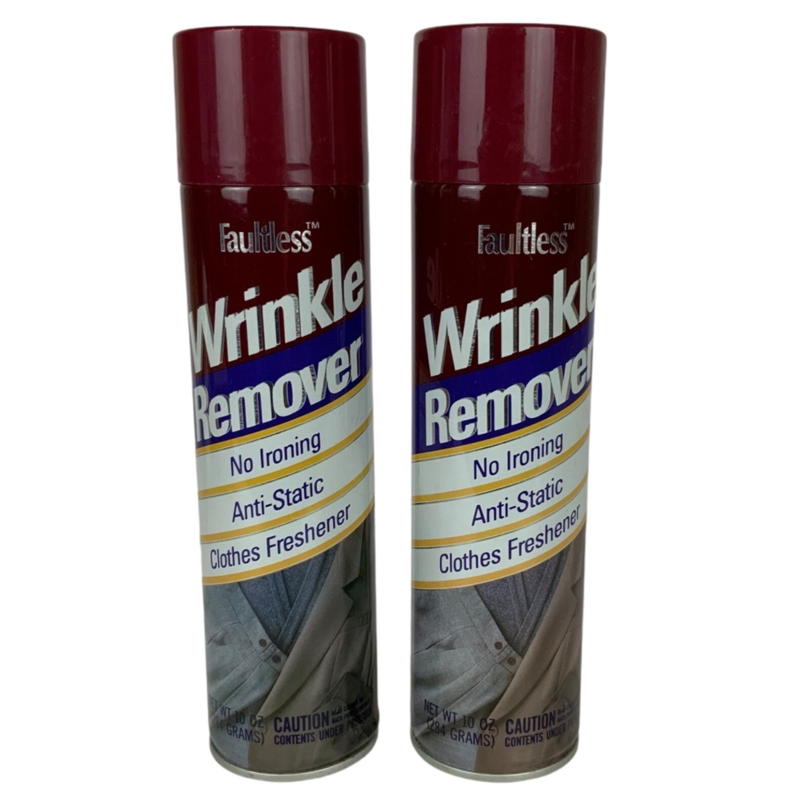 Faultless Wrinkle Remover Aerosol Spray Anti-Static Freshener 2-Pack 18 oz Each