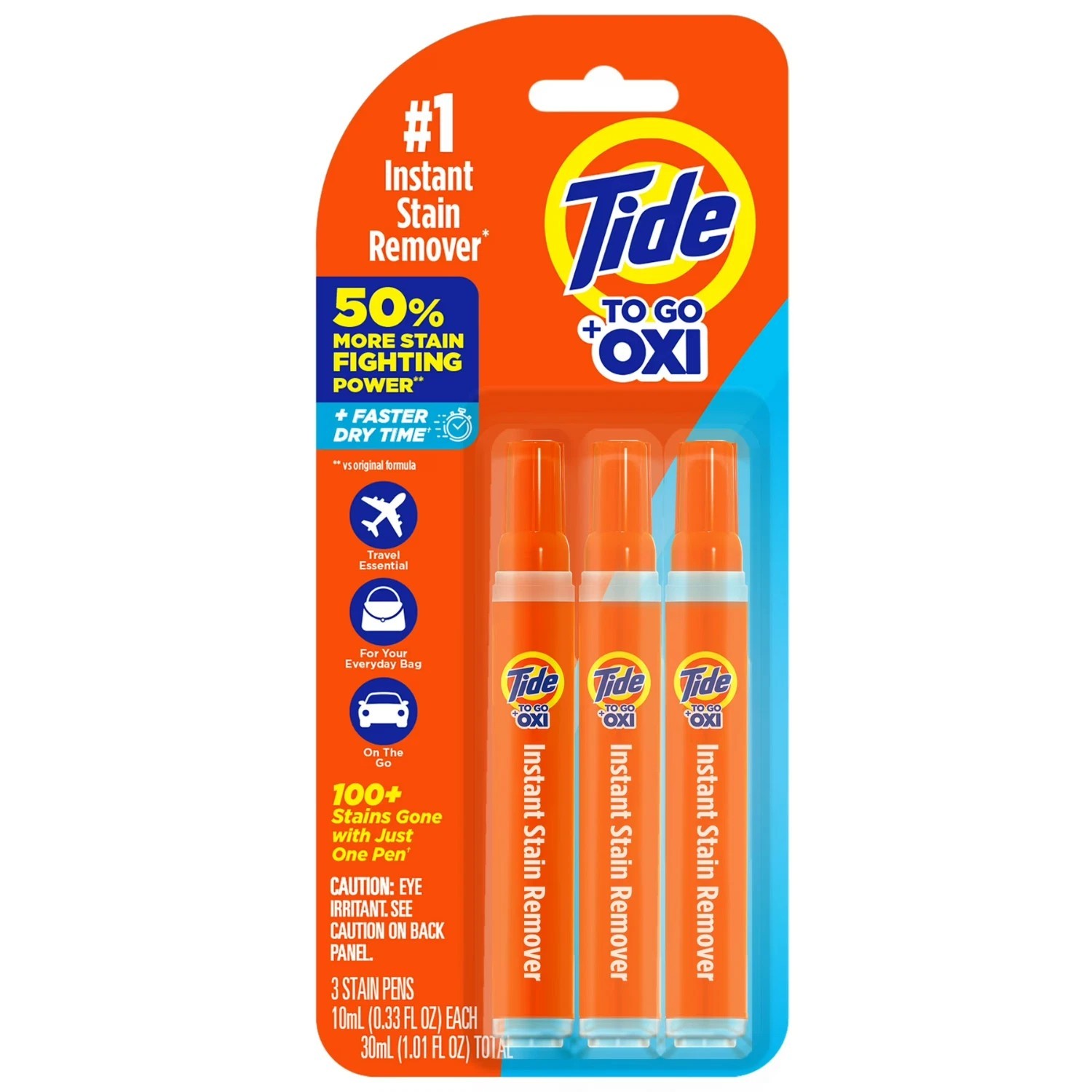 (3 Pack) Tide To Go Instant Stain Remover Pen Travel Size 1.01 fl oz