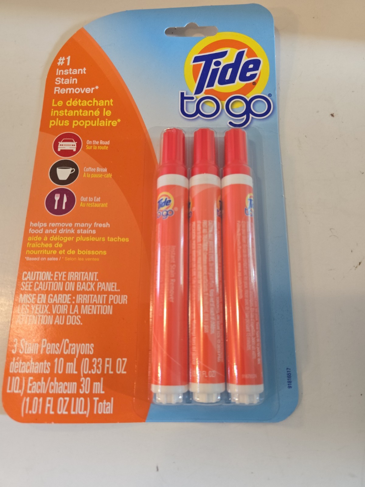 New Tide To Go Instant Stain Remover 3 pens