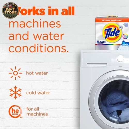 Tide Original Plus Bleach HE Laundry Detergent Powder – 129oz